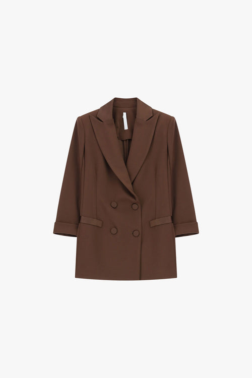 Imperial Blazer Donna Cacao | Doppiopetto Maniche Tre Quarti PE26