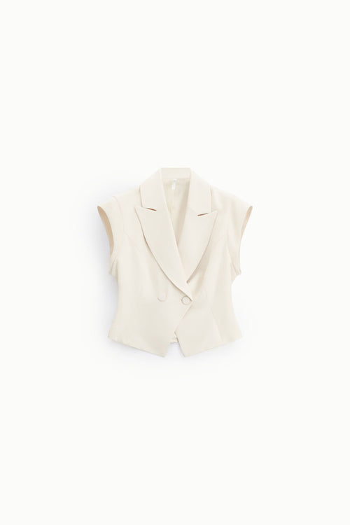 IMPERIAL gilet corto smanicato zinco-PE26