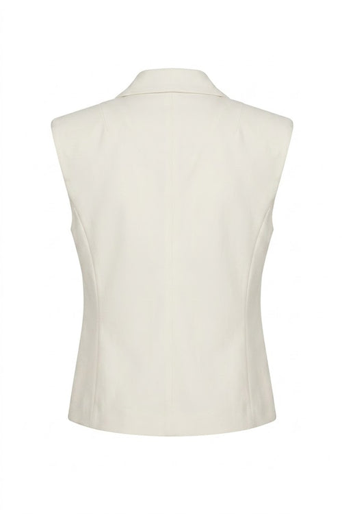 VICOLO gilet naturale con dettagli laccio TAB1913NAT-PE26