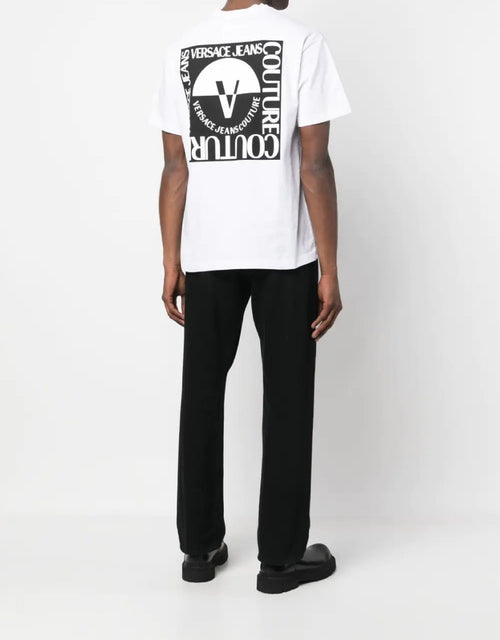 T-SHIRT BIANCO LOGO IN ALTO VERSACE JEANS COUTURE