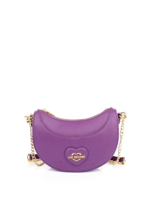 LOVE MOSCHINO BORSA VIOLA TRACOLLA MEZZALUNA