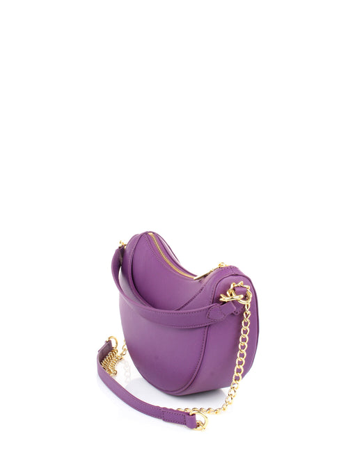 LOVE MOSCHINO BORSA VIOLA TRACOLLA MEZZALUNA