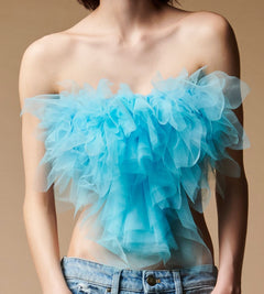 TOP BABY BLU IN TULLE ANIYE BY