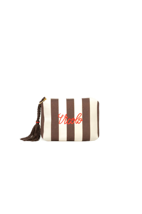 VICOLO Donna Borsa Pochette A Strisce Unica-PE26