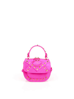 LA CARRIE BAG BORSA MINI CON TRACOLLA E BORCHIE FUXIA