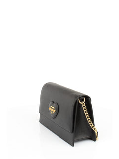 LOVE MOSCHINO BORSA A SPALLA CON TRACOLLA NERO