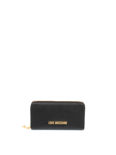 LOVE MOSCHINO PORTAFOGLI CON LOGO CENTRALE NERO