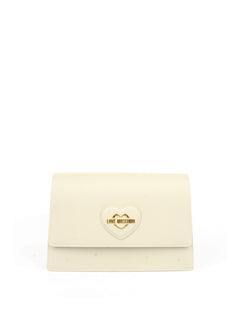 LOVE MOSCHINO BORSA A SPALLA CON TRACOLLA AVORIO