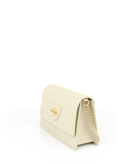 LOVE MOSCHINO BORSA A SPALLA CON TRACOLLA AVORIO