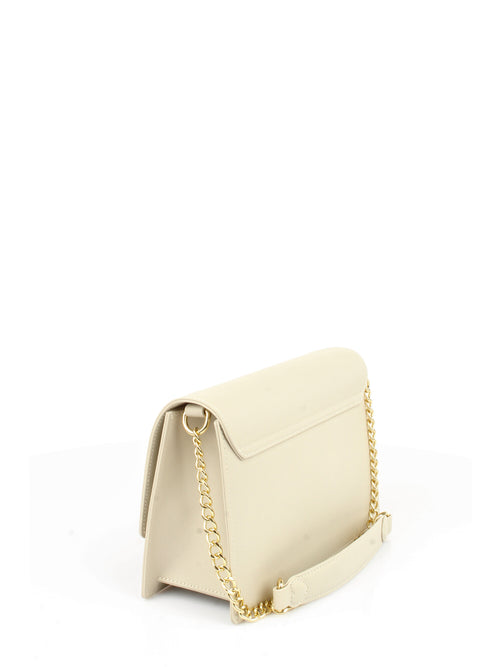 LOVE MOSCHINO BORSA A SPALLA CON TRACOLLA AVORIO