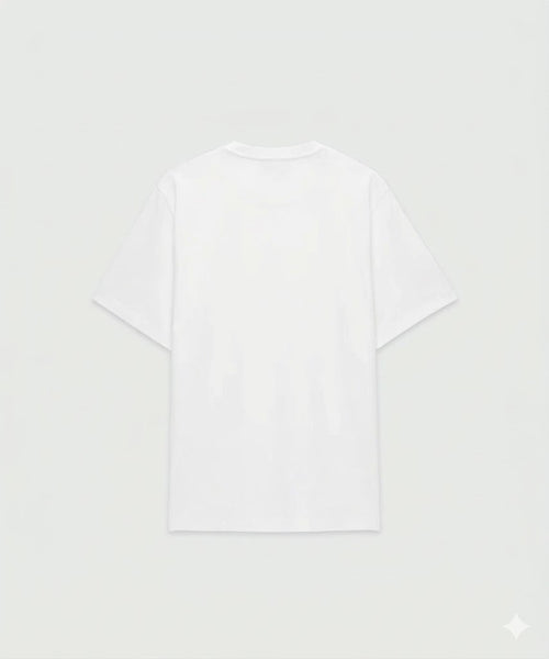MSGM Uomo T-shirt Basic Oversize Bianca-PE26