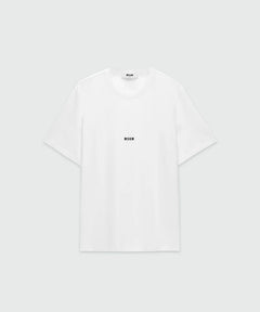 MSGM Uomo T-shirt Basic Oversize Bianca-PE26