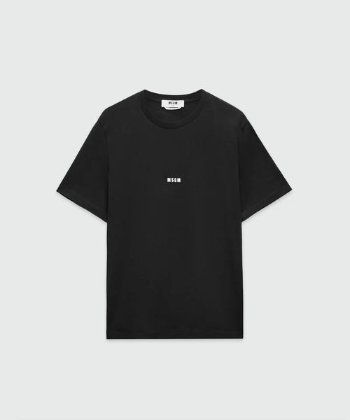 MSGM Uomo T-shirt Basic Oversize Nero-PE26