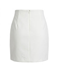 VICOLO gonna bianca con zip dietro TAB1444BIA-PE26