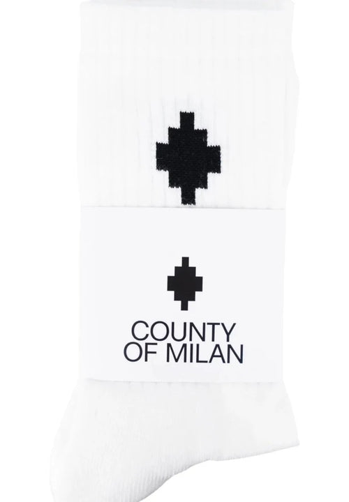 COUNTY OF MILAN Uomo Calze White/black