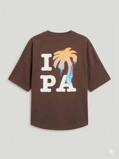 PALM ANGELS Uomo T-shirt Brown white-PE26