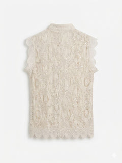 MOtel camicia smanicata con strass Burro Donna – PE26