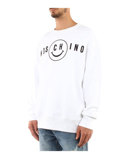 FELPA BIANCO CON LOGO MOSCHINO COUTURE