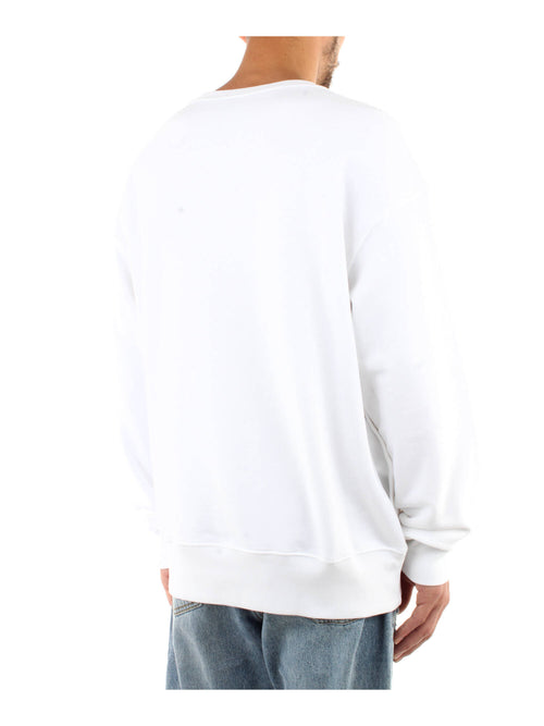 FELPA BIANCO CON LOGO MOSCHINO COUTURE