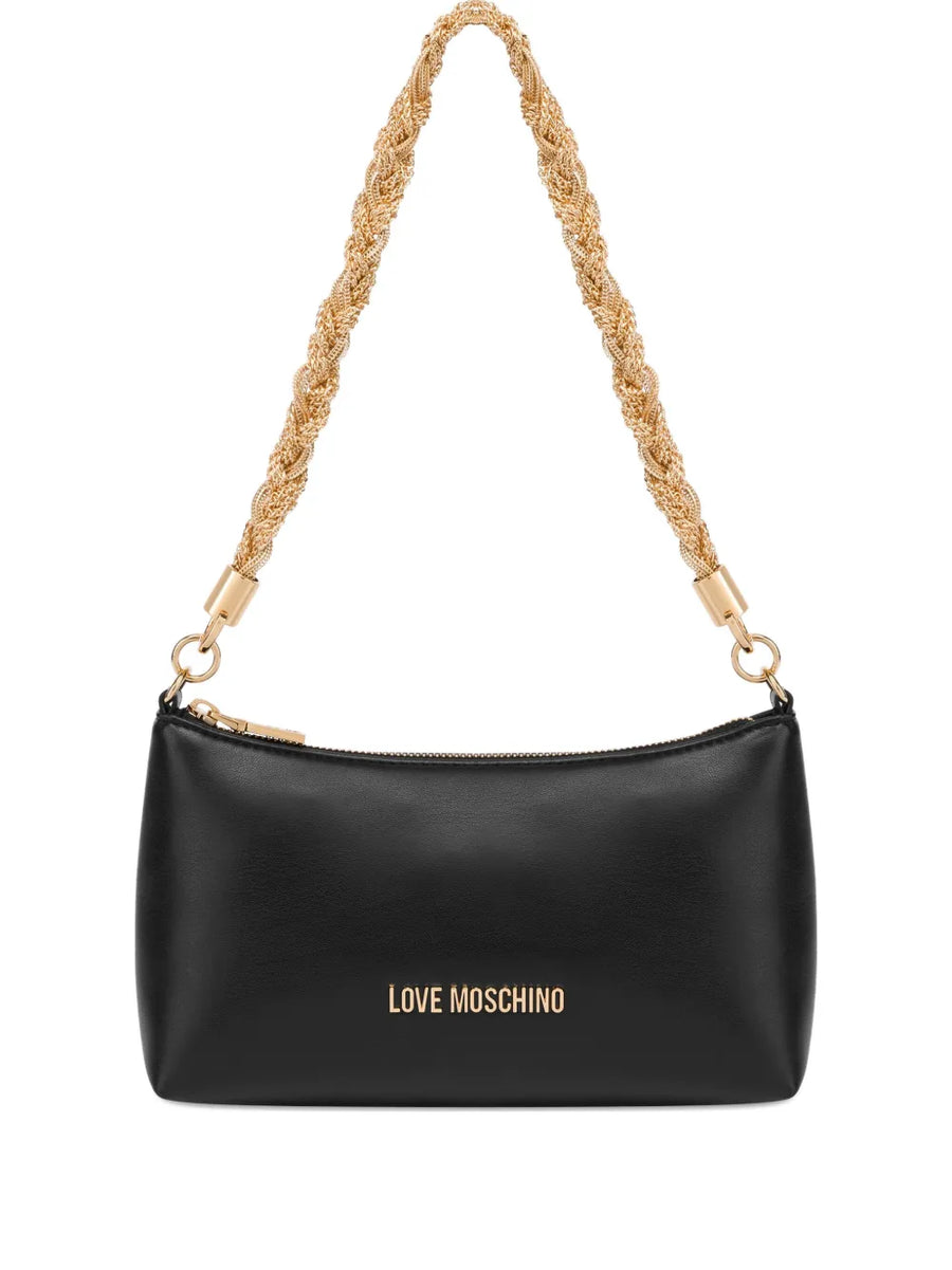 Love Moschino Borsa Donna Nera Logo Catena Zip PE26