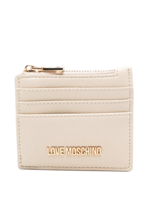 Love Moschino Portafoglio Donna Avorio Dettagli Oro PE26