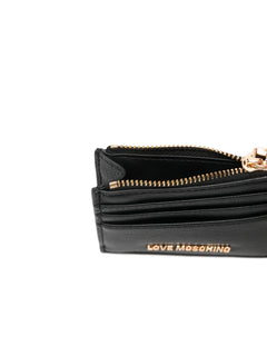 Love Moschino Portafoglio Donna Nero Cuore Oro PE26