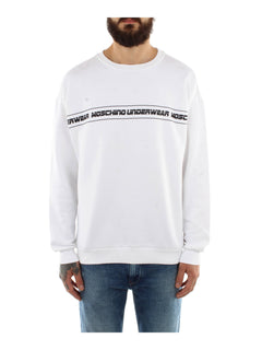 FELPA BIANCO CON LOGO IN GOMMA MOSCHINO UNDERWEAR