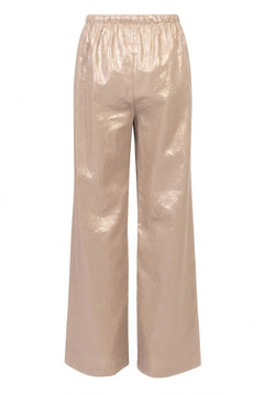 TENSIONE IN pantalone paillettato tortora/argento S26PG61TOR-PE26