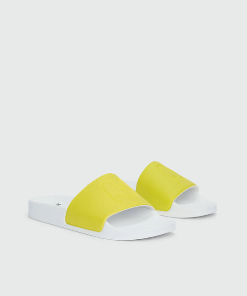 MSGM Uomo Ciabatte Estive Bianco/giallo-PE26