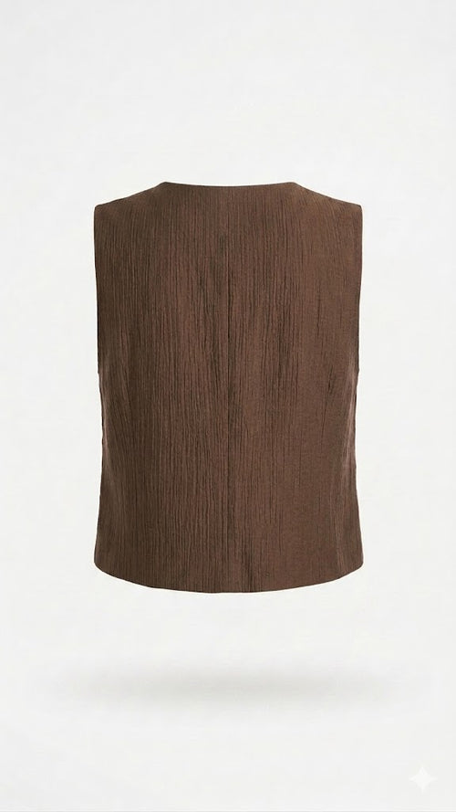 VICOLO gilet moro con lacci-PE26