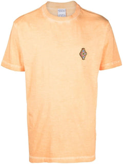 T-SHIRT ARANCIO CON LOGO CUCUITO MARCELO BURLON COUNTY OF MILAN