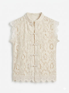 MOtel camicia smanicata con strass Burro Donna – PE26