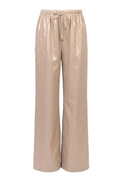 TENSIONE IN pantalone paillettato tortora/argento S26PG61TOR-PE26