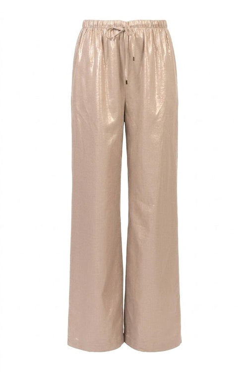 TENSIONE IN pantalone paillettato tortora/argento S26PG61TOR-PE26