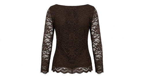 VICOLO Donna Maglia In Pizzo Moro-PE26