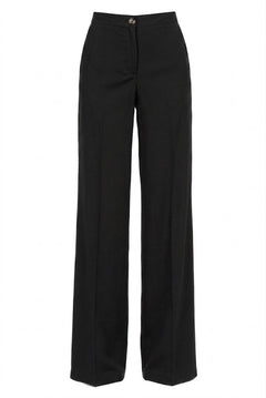 VICOLO pantalone nero a vita alta-PE26
