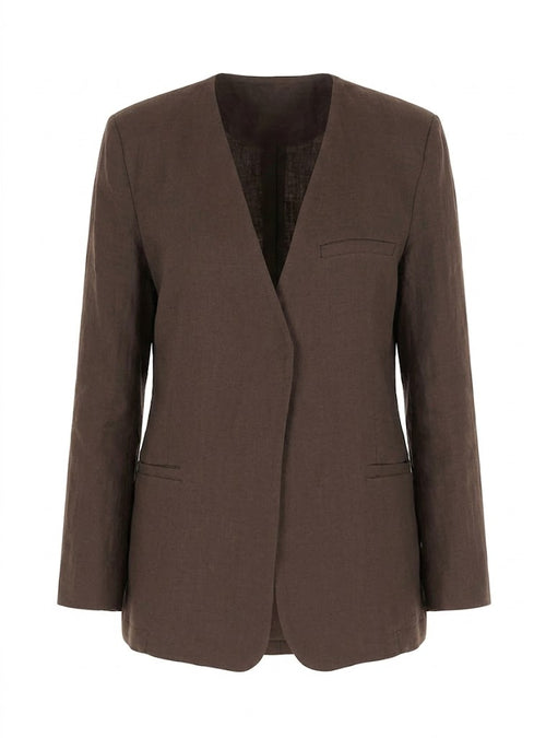 VICOLO giacca moro con scollo a V TAB1580MORO-PE26