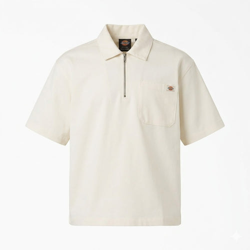 DICKIES Uomo T-shirt Egret Con Zip-PE26