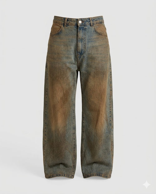 HAVE ONE Donna Jeans A Palazzo Sabbiato-PE26