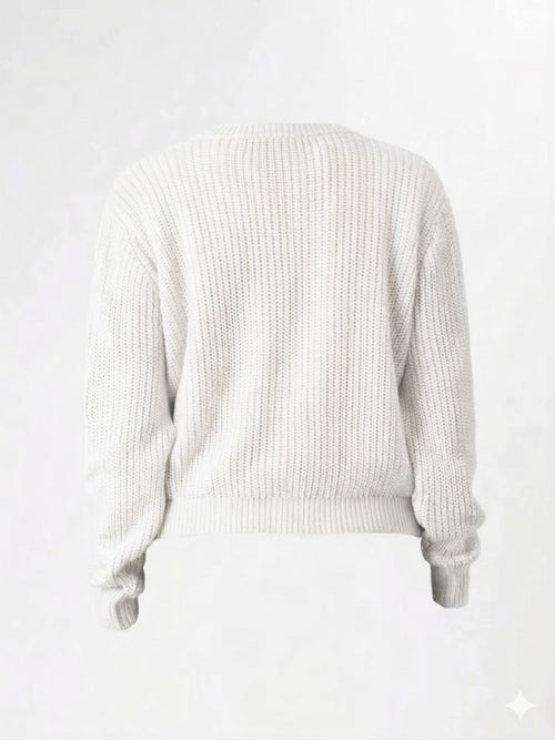 HAVE ONE Donna Cardigan A Quattro Bottoni Burro-PE26