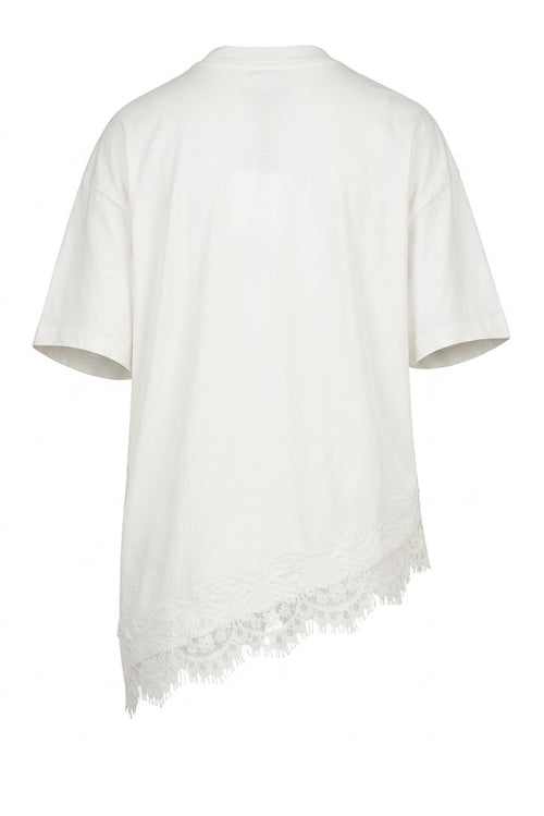 VICOLO t-shirt con inserti in pizzo RAB0598NAT-PE26