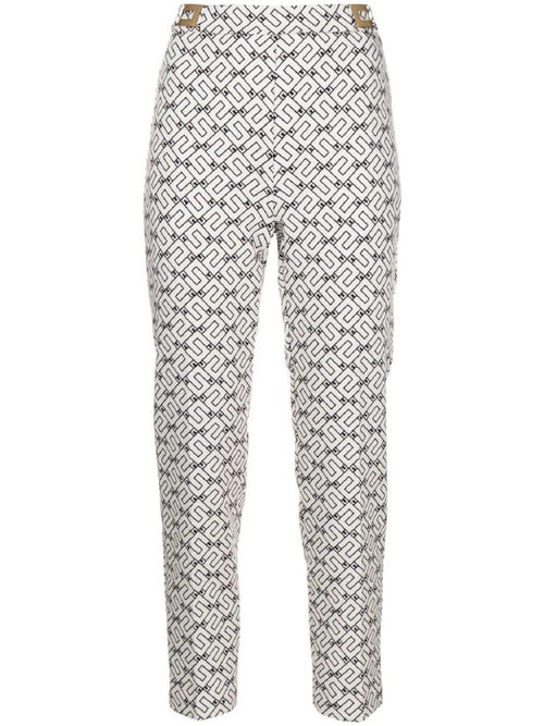 PANTALONE BURRO CON LOGO ALL OVER ELISABETTA FRANCHI