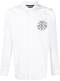 CAMICIA BIANCO CON LOGO JUST CAVALLI