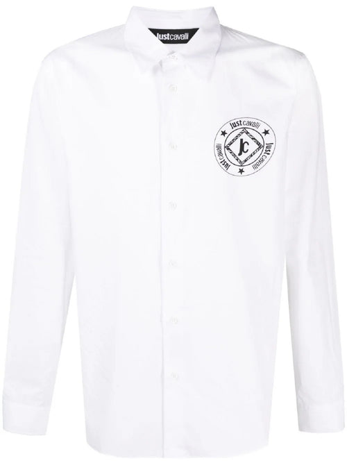 CAMICIA BIANCO CON LOGO JUST CAVALLI