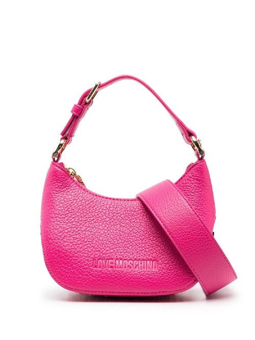 BORSA FUXIA A MANO CON TRACOLLA MOTIVO COCCODRILLO LOVE MOSCHINO