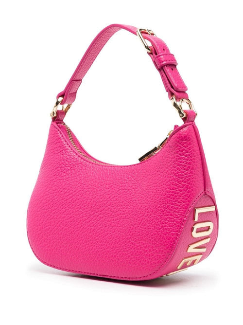 BORSA FUXIA A MANO CON TRACOLLA MOTIVO COCCODRILLO LOVE MOSCHINO