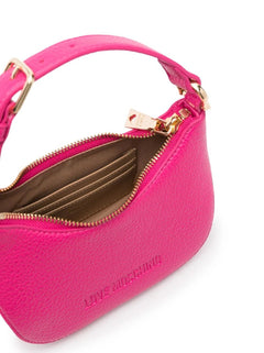 BORSA FUXIA A MANO CON TRACOLLA MOTIVO COCCODRILLO LOVE MOSCHINO