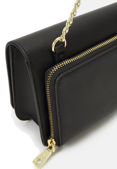 BORSA NERO A TRACOLLA CON LOGO LOVE MOSCHINO