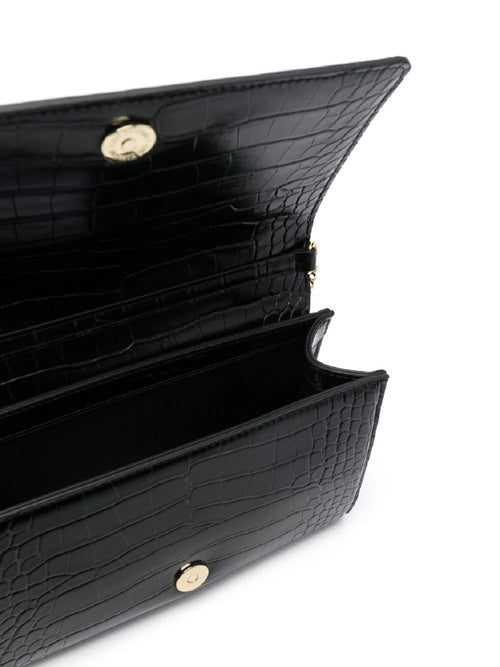 BORSA NERO A TRACOLLA EFFETTO PELLE COCCODRILLO LOVE MOSCHINO