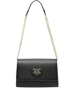 BORSA A TRACOLLA NERO CON LOGO CUORE LOVE MOSCHINO